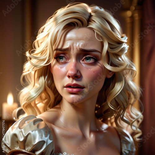 Game Avatar Character Art - Female Blonde Princess 01