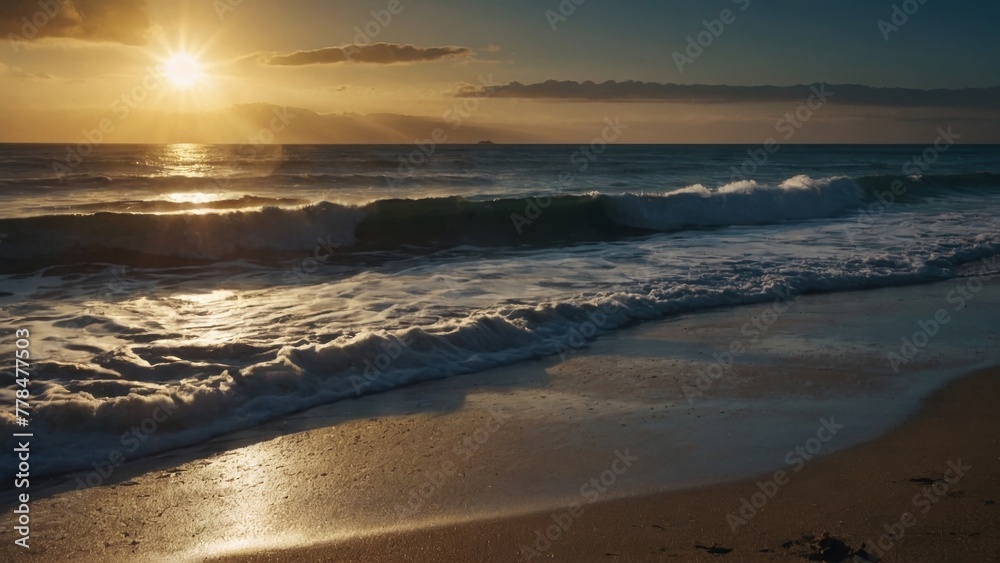 Obraz premium Sunset on the beach