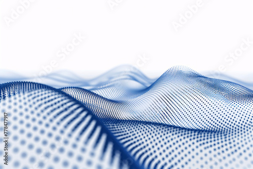 Close-up of blue dotted wave texture