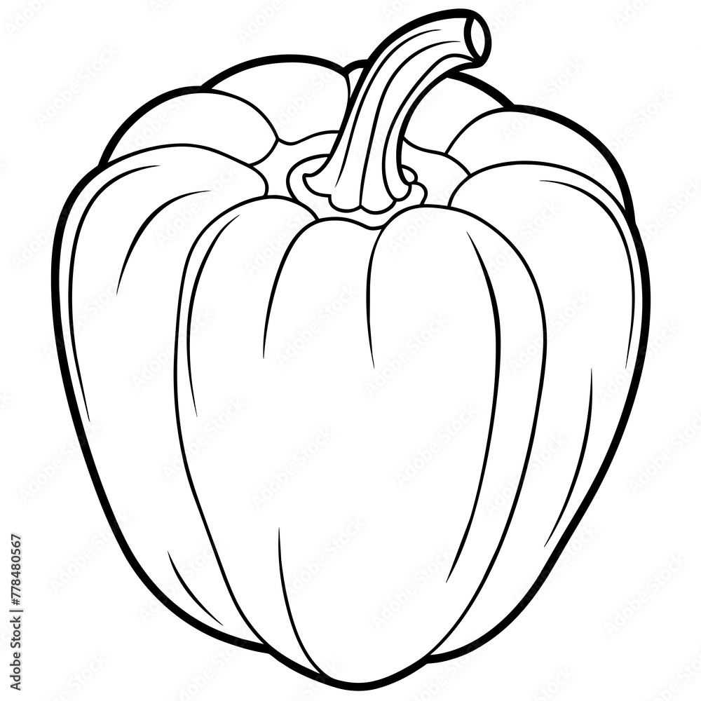 Bell Pepper Isolated Vector Art Spice Up Your Designs Bell Pepper Isolated Vector Art Spice Up Your Designs