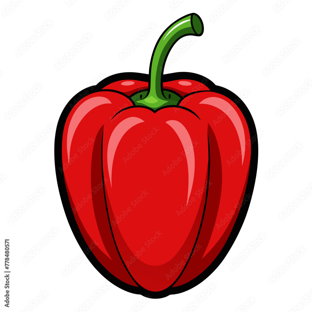 Bell Pepper Isolated Vector Art Spice Up Your Designs Bell Pepper Isolated Vector Art Spice Up Your Designs