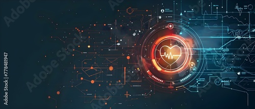 Healthcare Access & Insurance Hurdles: A Tech-Inspired Overview. Concept Healthcare Technology, Insurance Challenges, Access Barriers, Healthcare Innovation, Digital Health Solutions photo