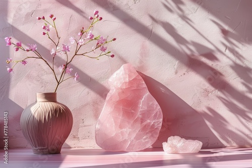 Three Vases With Flowers on a Table