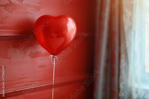 Heart-Shaped Balloon Floating in the Air