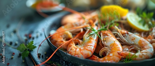 Indulge in Simple Elegance: Maritime Seafood Delights. Concept Seafood Extravaganza, Nautical Delights, Ocean Sunset Ambiance, Coastal Cuisine Experience