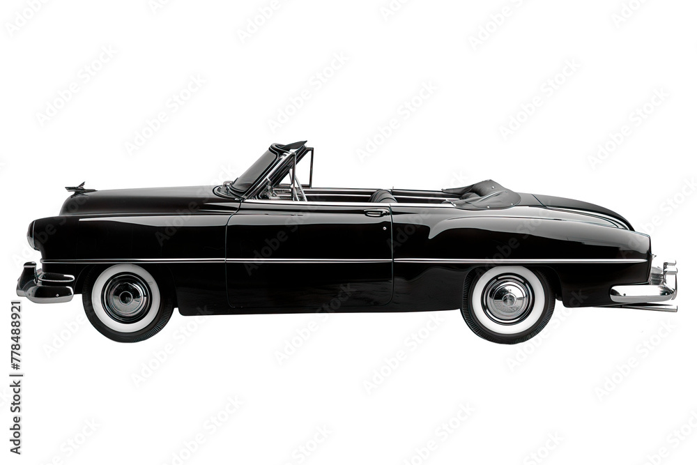 American classic car black and white isolated photo American classic car black and white isolated photo