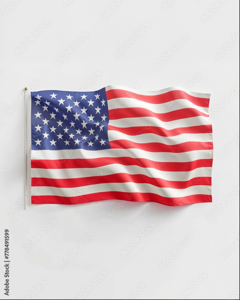 Fototapeta premium american flag isolated on white