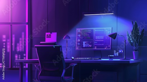 Cybersecurity Interface - Ultraviolet Secure Desktop 