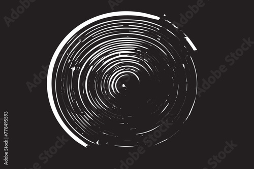 Monochromatic grunge texture, black concrete, stone, and abstract elements, shapes and slate. Charcoal splashes, dot work grain, and circular lines add artistic flair. Halftone, vector, fabric, spiral