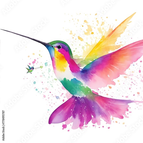 Watercolor Bird for print demand