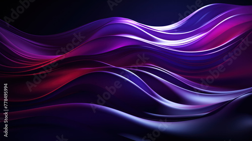 Abstract Purple Wave on a Dark Background