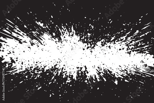 Monochromatic grunge texture, black concrete, stone, and abstract elements, shapes and slate. Charcoal splashes, dot work grain, and circular lines add artistic flair. Halftone, vector, fabric, spiral