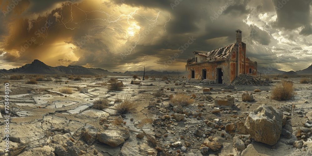 Exploring the desolate aftermath of conflict and climate change, ruined ...