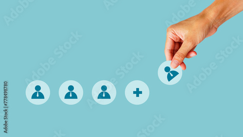 Search for new employees. Vacant job position. Personnel management. Hiring, staffing and employment
