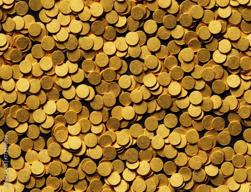 The image appears to be a photograph of a pile of gold coins. - seamless and tileable