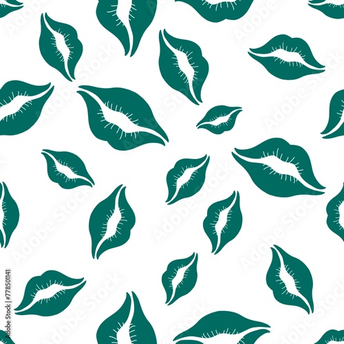 Summer print seamless lips pattern for wrapping paper and fabrics and pride textiles and party accessories