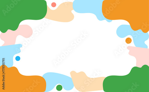 カラフルな幾何学模様のイラスト
