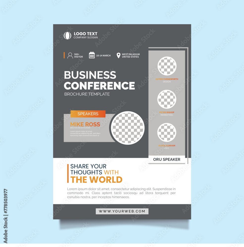 Fototapeta premium Business Conference Flyer Layout