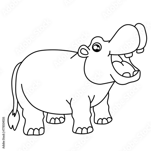 hippo cartoon page