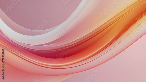 abstract light orange and light pink wave background