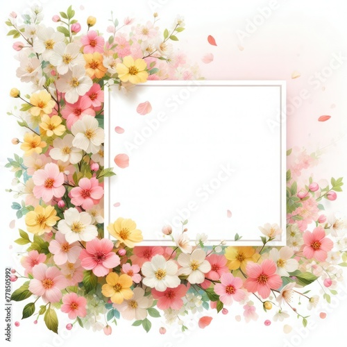 spring flower frame nature background © printartist