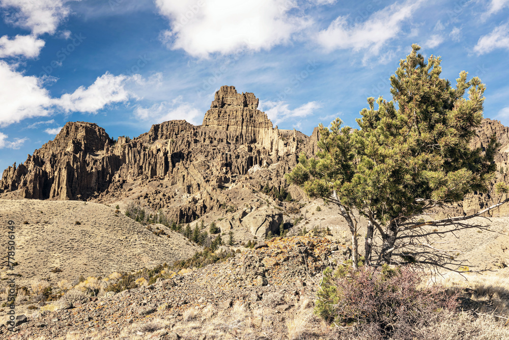 Jim Mountain desert landscape in northwest Wyoming, USA Jim Mountain desert landscape in northwest Wyoming, USA