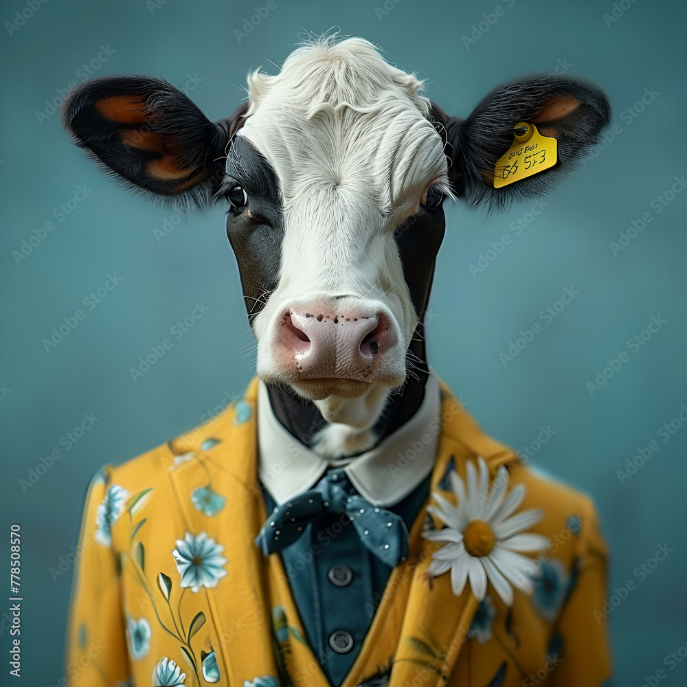Happy Eid al adha background with cow background for design eid al adha greeting card