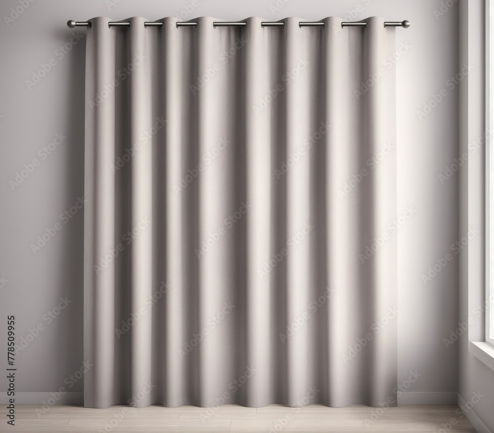 A room with a white curtain hanging from the ceiling.