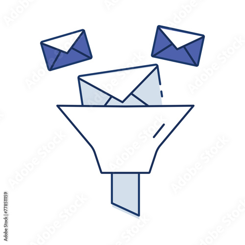 Enhance email security with the email filtering icon, implementing filters and controls to identify and block malicious emails, spam, and phishing attempts.
