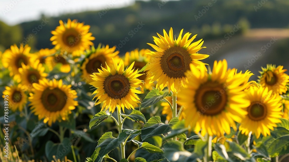 Sunflower growing field