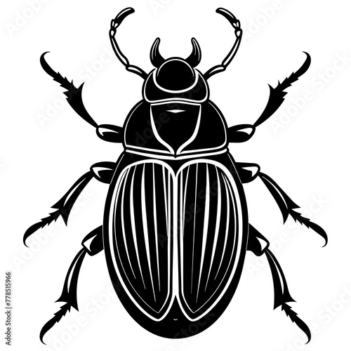 beetle silhouette vector illustration © CreativeDesigns