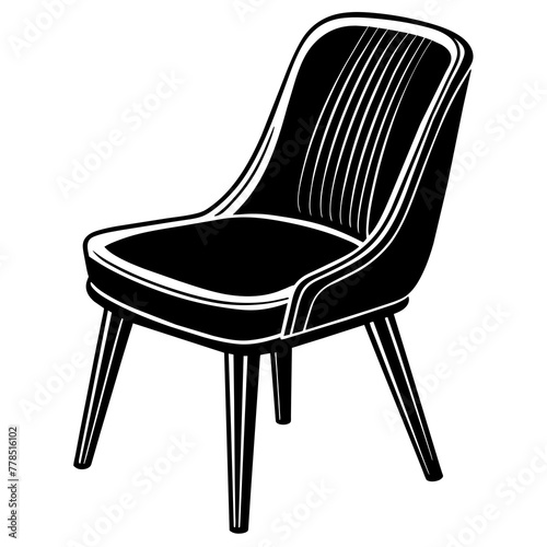 chair silhouette vector illustration