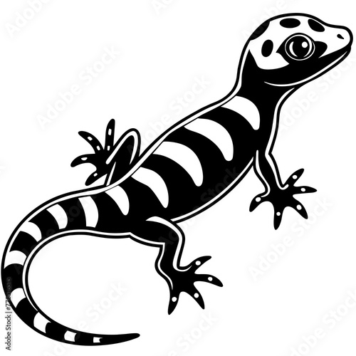 gecko silhouette vector illustration