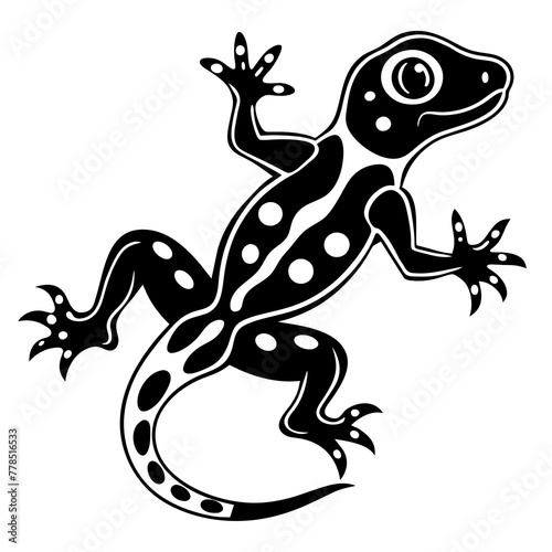 Fototapeta Naklejka Na Ścianę i Meble -  gecko silhouette vector illustration