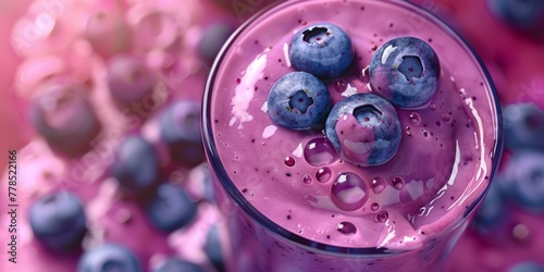 Fresh blueberry juice Generative AI