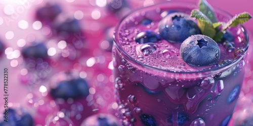 Fresh blueberry juice Generative AI