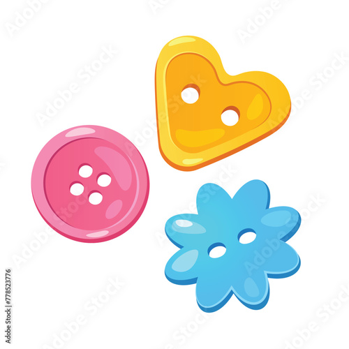 Set of button in different shapes isolated on a white background.
