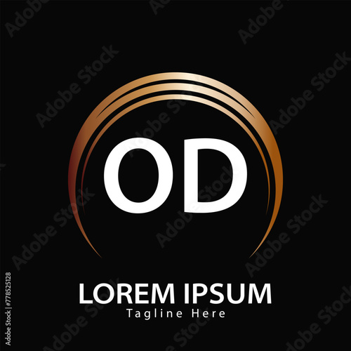 letter OD logo. OD. OD logo design vector illustration for creative company, business, industry