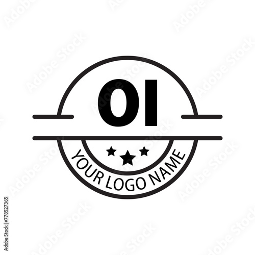 letter OI logo. OI. OI logo design vector illustration for creative company, business, industry photo