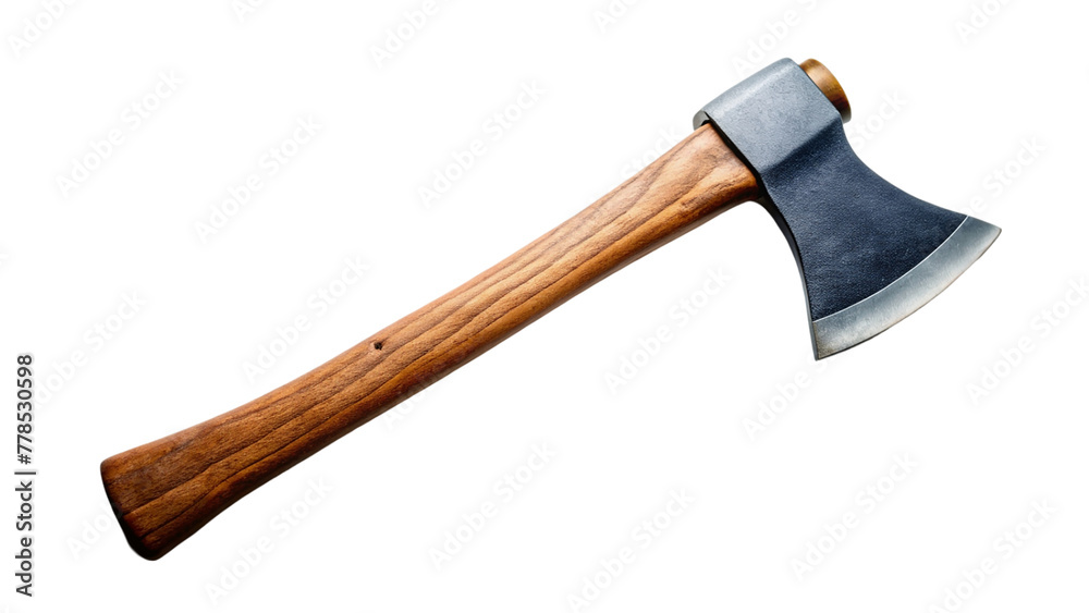 Axe with wooden handle isolated on transparent background. Axe with wooden handle isolated on transparent background.