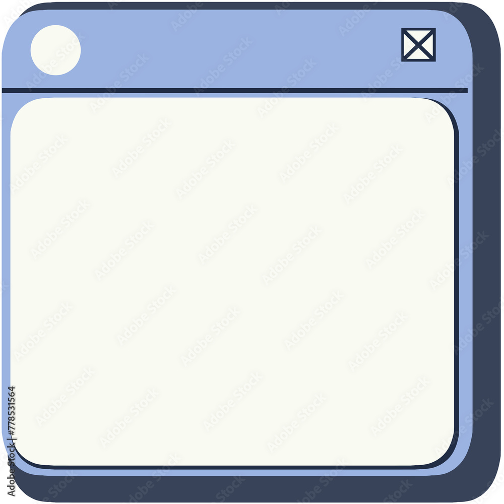 Rectangular text box , web browser window design Cartoon style. Rectangular text box , web browser window design Cartoon style.