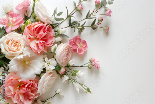 wedding flowers on a plain background © Supamas