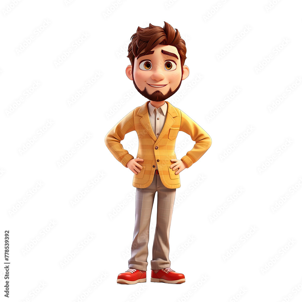 Artist/Actor Character, Cute 3D Artist Character Clipart, 3D Animation
