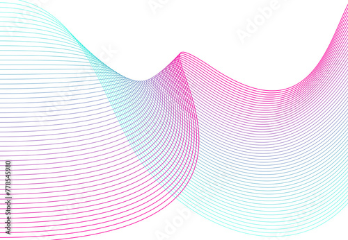 Abstract colorful wavy lines pattern. This image showcases a vibrant wave pattern with blue and purple hues gracefully intertwining, representing movement and fluidity.