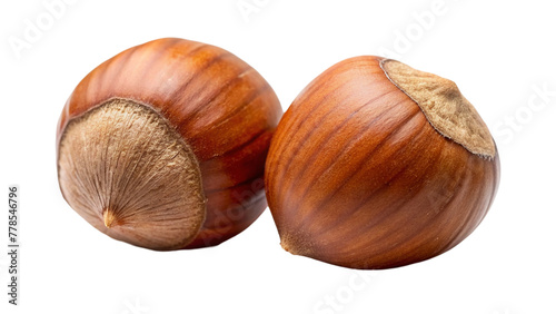 Hazelnut nut isolated on transparent background