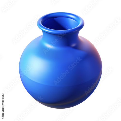 A blue vase on a transparent background