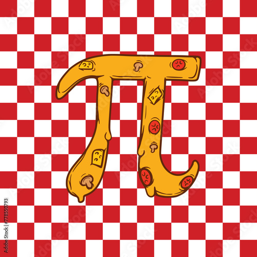 Pi day pizza decoration
