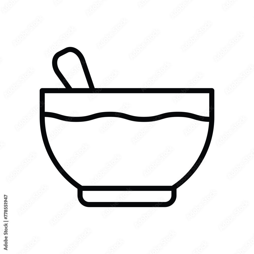 Obraz premium Bowl icon vector template design flat and simple