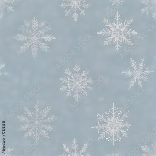 a Nordic snowflakes seamless pattern, generative ai