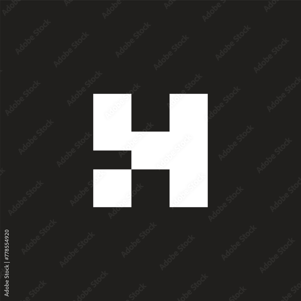 letter hy simple geometric square logo vector letter hy simple geometric square logo vector